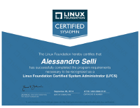 Linux Foundation Certified System Administrator                  Certificate